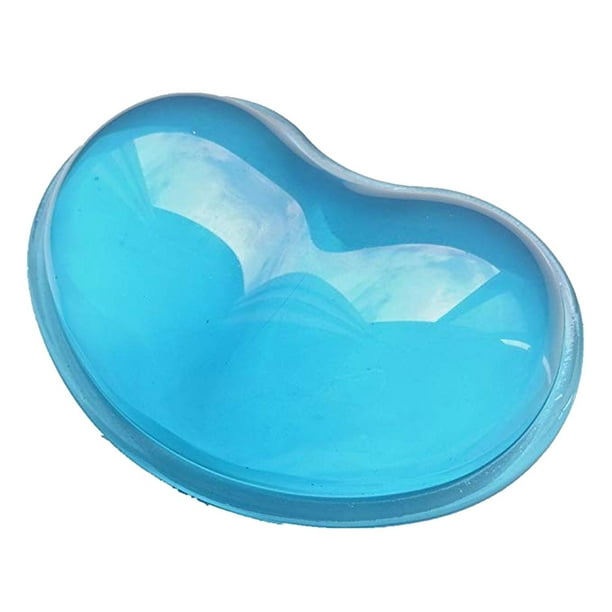 WORGEOUS Fashion Heart Silicona Mouse Pad Clear Wristband Pad para computadora de escritorio Mousepad Teclado Cojín de soporte Cojín de muñeca Reposa (Azul)