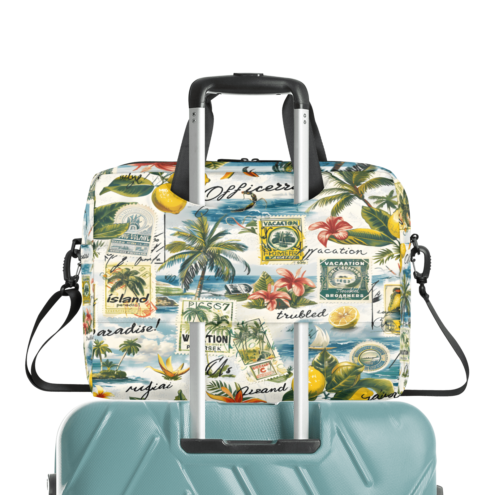 Herdesigns Summer Theme Laptop Bag for Women Men, Computer Case Briefcase Messenger Bags, 15-15.6 inch Laptop Sleeve Shoulder Bag