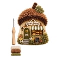 thumbnail image 2 of Rustic Acorn Bakery Cottage Punch Needle Embroidery Kit, Thanksgiving Fall 3D Textured Yarn Punch Art Set with Full Craft Supplies, Simple DIY Handcraft Kit for Adults Wall Hanging Ornament 5.91in, 2 of 4