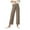 Brown, variant on Solid Color Twill Cropped Wide Leg Pant Plus Size Wide Leg Petite Crop Trousers Stretch Capri Jeans Ankle Denim Pants Women Everyday Comfort Versatile Bottoms
