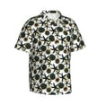 thumbnail image 3 of Xecao Sea ​​Urchin print Hawaiian shirt - a stylish short-sleeve button-down for men, perfect for casual beach and tropical outings., 3 of 9