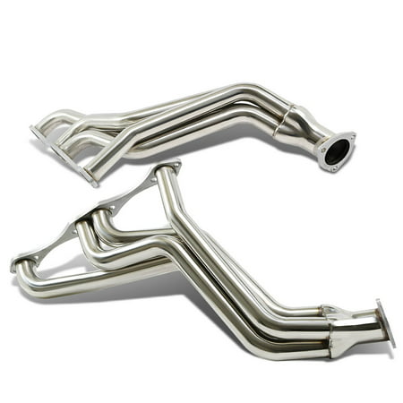Chevy Small Block 2x4 -1 Design Stainless Steel Exhaust Header Kit (Polished Chrome) 265 to 400 (Best Carburetor For 400 Small Block)