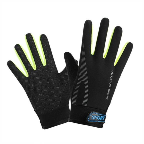 Zanarzt Kids Gloves Winter Kids Sport Glove Non Slip Boys Girls Kids Fishing Gloves for Child Climbing Riding Biking Outdoor Sports Green,6-11 Years