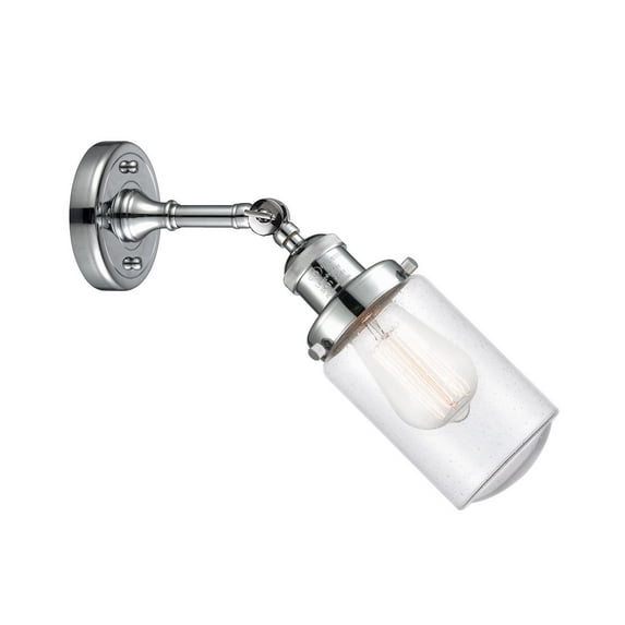 Innovations 203-PC-G314-LED Dover 1 Light Sconce part of the Franklin Restoration Collection, Polished Chrome