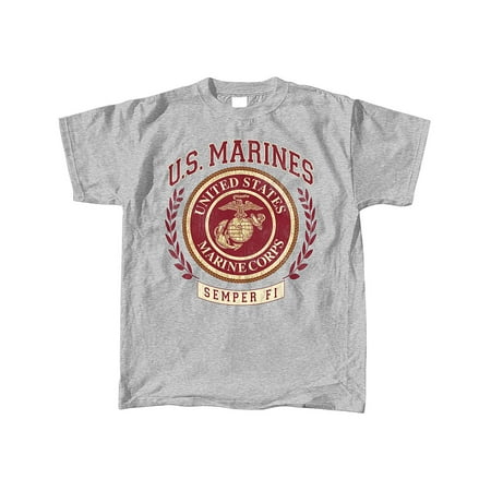 Marines Logo Shirt - Vintage Military Logo Motto T-Shirt, Branch - Marines Semper Fi