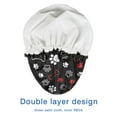 thumbnail image 4 of Shower Caps,Paw Prints and Bones Waterproof Shower Cap for Women 4 Pieces,Double Reusable Hair Cover for Shower PEVA Elastic Stretch Hem, 4 of 7