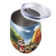 thumbnail image 3 of Goodbye Summer Ragdoll Hello Fall Time for School 12oz Stainless Steel Wine Tumbler Insulated Cup with Lid Cat Lover Kitten Owner Gifts Idea - 02014, 3 of 5