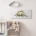 thumbnail image 2 of Stupell Industries Walking Stegosaurus Green Dinosaur Playful Reptile Canvas Wall Art, 13 x 30, Design by Ziwei Li, 2 of 6