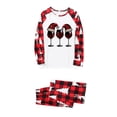 thumbnail image 3 of Your-Sty Family Christmas Pajamas Matching Sets Xmas Matching Pjs for Adults Holiday Home Wine Glass Set Xmas Family Sleepwear Set, 3 of 8