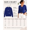 thumbnail image 7 of QUALFORT Sweaters for Women, Lightweight V Neck Long Sleeve Pullover Sweater, Soft Knit Women's Sweater Top, Royal Blue XL, 7 of 7