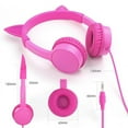 thumbnail image 6 of VIVEFOX Kids Headphones, 2 in 1 Cat/Bunny Ear Headphones On-Ear Headphones, Volume Limited Headsets Best Gift for Kids(Pink), 6 of 6