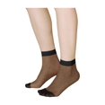 thumbnail image 2 of INSPIRE CHIC Women's Dots Pattern Ankle Length Stretchy Sheer Socks Black, 2 of 2