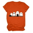 thumbnail image 4 of enyan Funny Halloween Outfits for Women Tee Pumpkin Graphic Cute Ghost Tops Tee Fall Short Sleeve Tops Oversized Tshirts Teen Aesthetic Clothing Orange,M, 4 of 5