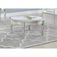 thumbnail image 2 of Best Master Furniture Table Basse Ronde en Verre Miroir Royal Glam Argenté, 2 of 3