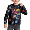 thumbnail image 1 of Bmisegm Chemises Garçons Usage Quotidien Mode Col Rond Chandail en Molleton Chandail Haut pour Enfants Jeunes Garçons Chemises Manches Longues Noir 3-5 Ans, 1 of 6