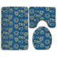 thumbnail image 1 of ABPHQTO Bocetos azules elementos de verano Juego de alfombras de baño de 3 piezas Alfombra de baño Alfombra de contorno y tapa de inodoro ABPHQTO Cont-CHAPPLE-17586, 1 of 2