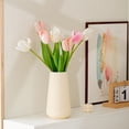 thumbnail image 5 of Small Ceramic Vase for Home Decor, Minimalist Flower Vase for Pampas Grass, Living Room Table Centerpiece, Modern Rustic Farmhouse Style Dried Flower Holder for Bedroom Office Shelf, 5 of 6