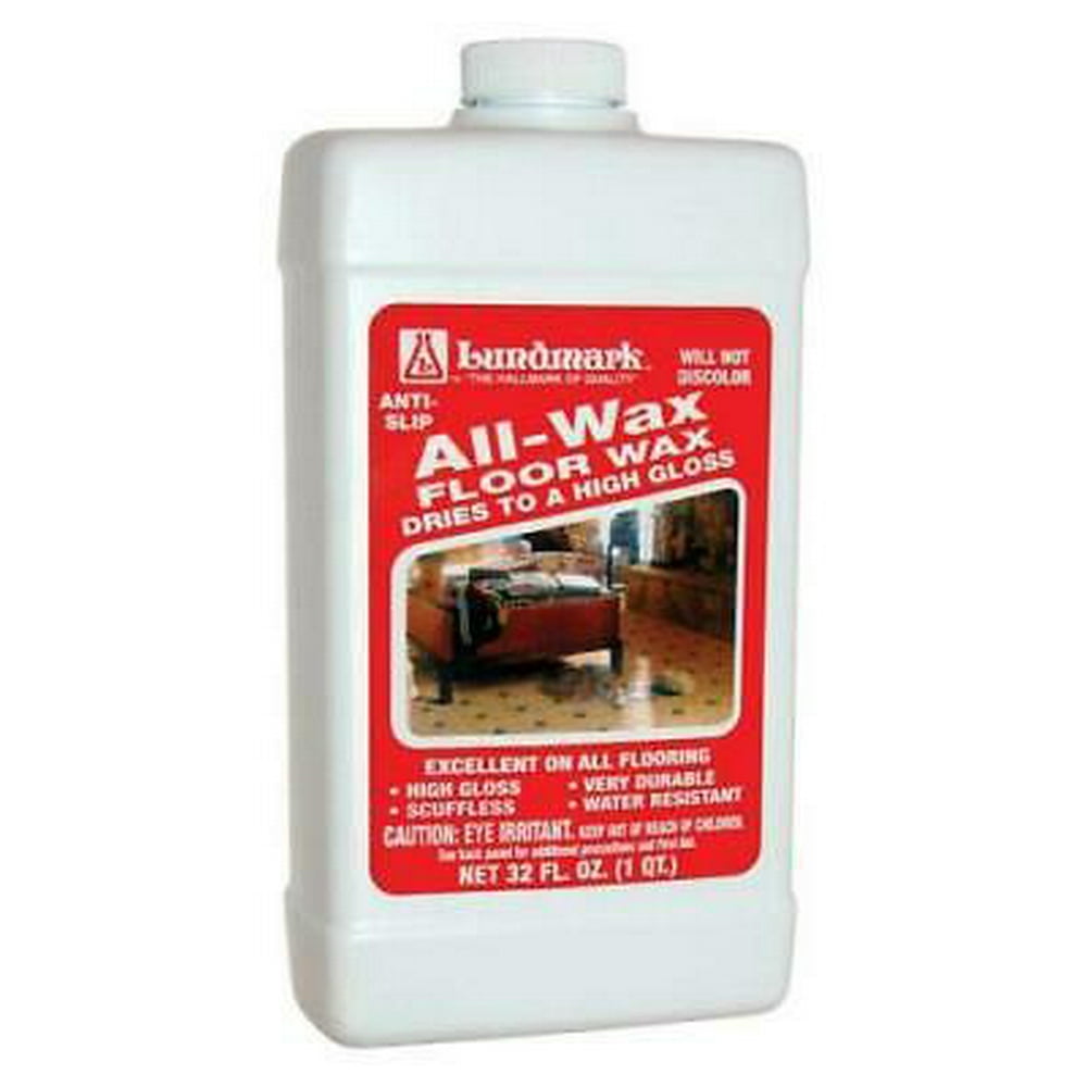 Lundmark All Wax High Gloss AntiSlip Floor Wax Liquid 32 oz., 3PK
