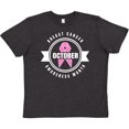 thumbnail image 3 of Inktastic October Breast Cancer Awareness Month Badge Youth T-Shirt, 3 of 5