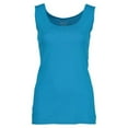 thumbnail image 3 of Gildan Women's Ribbed 100% Cotton Tank Top - 6 Pack 6 Aqua Small, 3 of 7