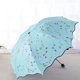 thumbnail image 4 of Paraguas plegable con flores de cuatro colores | Tela impermeable y gruesa con protección solar | Diseño compacto y portátil de 95 cm | Apertura y cierre manual sin botones | Paraguas de viaje para, 4 of 6