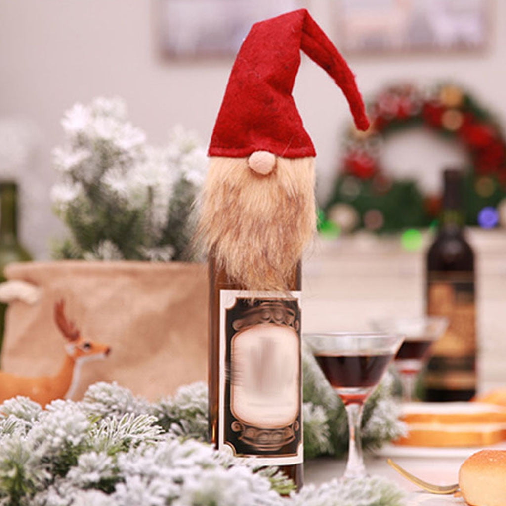 Details about   Christmas Decoration Old Man Doll Wine Bottle Cover Wine Creative Bag Xmas Decor 