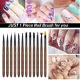 thumbnail image 3 of Tnobhg Sandalwood Nail Art Pen Create Stunning Floral Designs Eco-friendly Lightweight Body UV Manicure Pen, 3 of 8