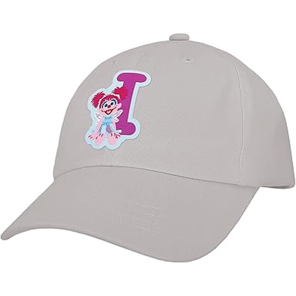 Sesame Street Elmo & Abby Kids Toddler Cap with Initial, Toddler Boys Hat, Youth Girl Baseball Cap, Cute Toddler Baseball Cap