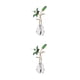 thumbnail image 3 of Estatuilla de flor de Cristal Injueey con adorno de tallo de plata/metal Florero de vidrio Ramos hechos a mano 2Conjunto Verde, 3 of 6