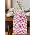 thumbnail image 2 of Hokiten Table Runners 108 Inches Long Dress Scarves, Red Pink Leaves Farmhouse Coffee/Dining/Kitchen Table Runner for Living Room, Summer Botanical Pastoral Plants 13x108 Inch, 2 of 7