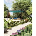 thumbnail image 2 of Pergola Extérieure en Aluminium avec Auvent Pare-Soleil Rétractable – Pavillon de Terrasse Robuste et Résistant aux Intempéries, Abri Extérieur, Colonne Grise, Rideau Bleu, 10 X 13 Pi, 2 of 6