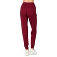 thumbnail image 2 of Women's Solid Brushed Jogger Pants With Pocket, Plus size - BURGUNDY 3XL, 2 of 3