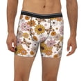 thumbnail image 2 of Picia Sunflowers And Butterflies Pattern Men's Athletic Long Leg Briefs , Performance Stretch Underwear，Moisture-Wicking, 2 of 7