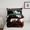 thumbnail image 5 of Erosebridal Western Cowhide Full Size Comforter Sets,Cow Print Bedding Comforter Set,Black Reversible,3 Pieces,1 Comforter and 2 Pillowcases, 5 of 7