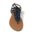 thumbnail image 2 of Victoria K Women's Laceup Faux Snake Skin With Side Buckle Sandals, 2 of 5