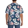 thumbnail image 3 of Gukieu Flowers Print Men's Short-sleeved Shirts, Button-down Pocket Shirts, T-shirts, Beach Vacation Travel Summer Clothing-Medium, 3 of 5