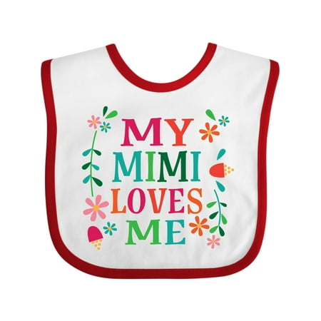 

Inktastic My Mimi Loves Me Girls Outfit Gift Baby Girl Bib