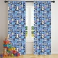 thumbnail image 5 of Blackout Kids Curtains,Blue Soccer Themed Pattern Childrens Insulated Curtains Set Of 2,Bedroom Essentials,Toddler Room Decor 42"x84", 5 of 5
