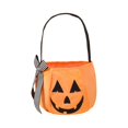 thumbnail image 2 of CUZIBR Trick Or Treat Bags For Kids Halloween Baskets Pumpkin Bow Halloween Candy Bags With Handle Plush Large Capacity Party Favors,Orange, 2 of 9