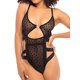 thumbnail image 1 of TRKIYQC Mameluco de Ropa de Dormir Sexy para Mujer, Color sólido Transparente Sin Mangas Sin Espalda Vendaje con Volantes Triángulo Body TRKIYQC moda, 1 of 7
