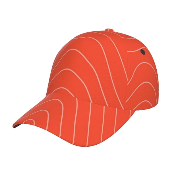 Balery Salmon Fish Meat Gorra de béisbol de tamaño ajustable para correr, entrenar y actividades al aire libre. Gorra de papá para todas las estaciones.