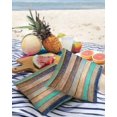 thumbnail image 3 of Vintage Farmhouse Colorful Wooden Board Outdoor Pillow Covers Set of 2, Decorative Waterproof Throw Pillow Case, Rustic Wood Texture Cotton Linen Soft Cozy Cushion Pillowcases, 3 of 5