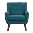 thumbnail image 2 of Uixe Cotton/ Linen Look Fabric Modern Accent Chair Armchair Accent Chairs Light Blue Single 1-Piece Polyester, 2 of 5