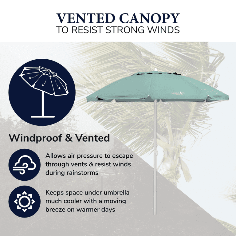 Caribbean Joe 7 Ft Tilting Double Canopy Beach Umbrella photo 6