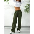 thumbnail image 4 of Liacowi Women Juniors Loose Baggy Cargo Pants Sweatpants Low Waist Straight Leg Pants Harajuku Trousers Streetwear with Pockets, 4 of 9
