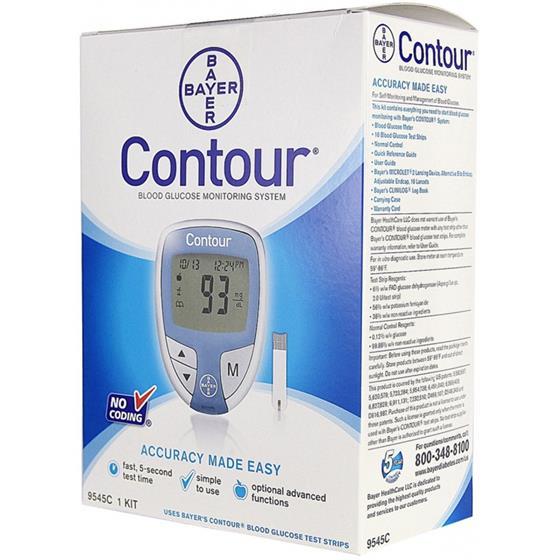 Ascensia Bayer Contour Meter Kit [+] Lancets For GLucose Care Walmart