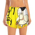 thumbnail image 4 of Lsque Sml Jeffy Printed Women's Running Shorts with Liner Pockets,Elastic Quick Dry Workout Athletic Gym Yoga Shorts,Womens High Waist Shorts-Medium, 4 of 9