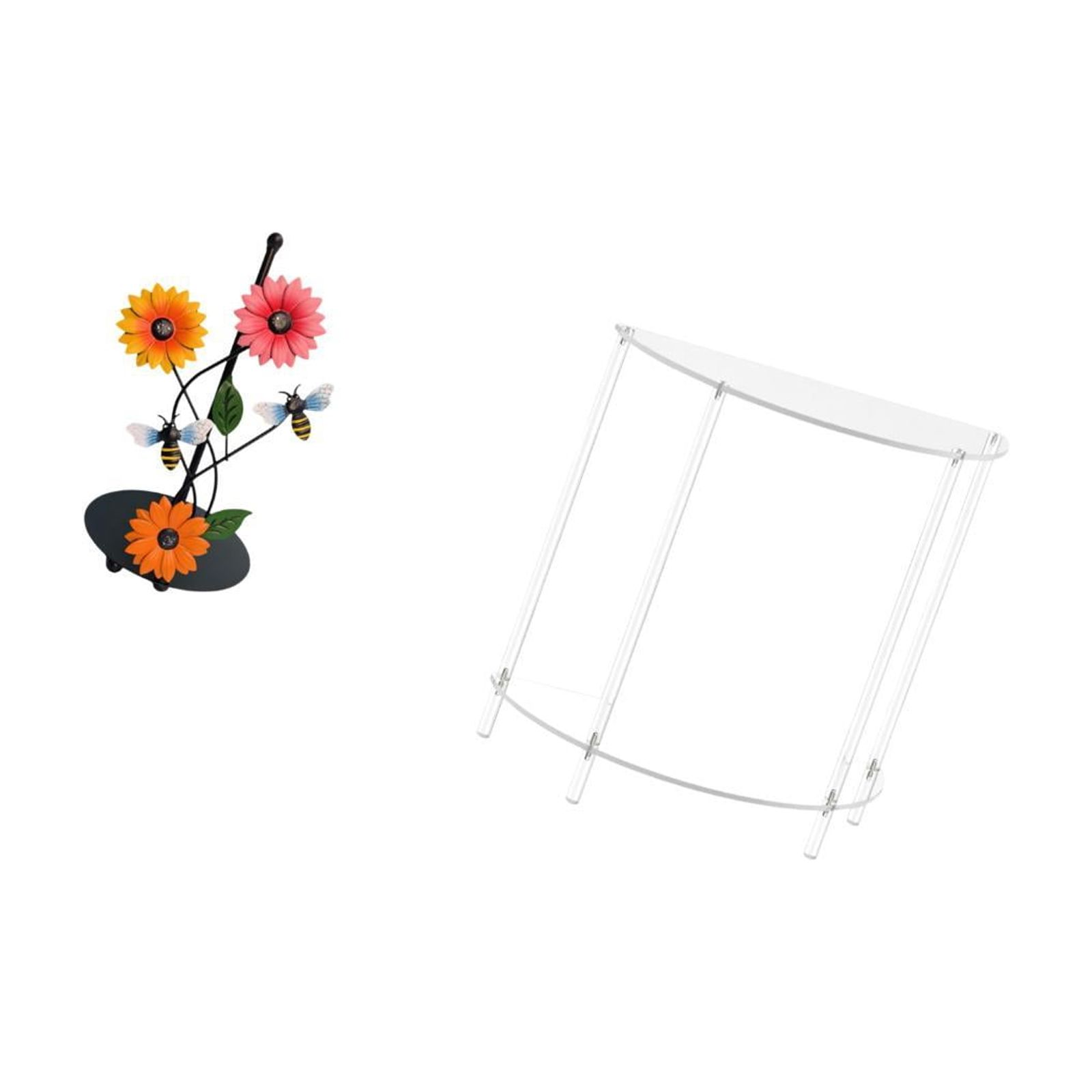 Fiocias Toilet Paper Holder Paper Towel Holder Acrylic Nightstand Clear Acrylic Side Table Iron And Acrylic Material Suitable for Kitchen Countertop