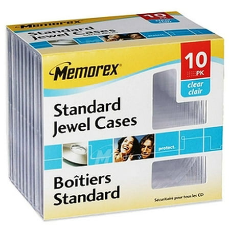 Memorex Clear Standard Jewel Cases - 10 Pack