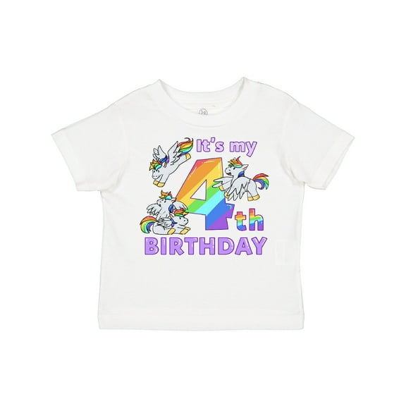 Inktastic It's My 4th Birthday Unicorn Boys or Girls Toddler T-Shirt